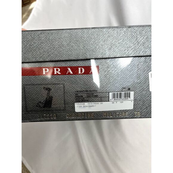 Prada Open Toe Wedge Sandals Olive Green EU 38 US 7.5 Espadrille Platform - Picture 8 of 11